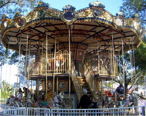 Vintage Double deck carousel ride