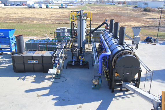 plastic waste recycling machine