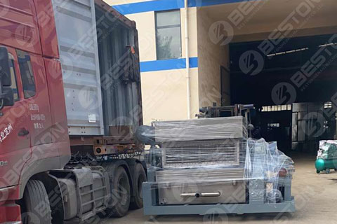 BTF4-4 Beston Egg Tray Manfacturing Machine Shipped to Ghana