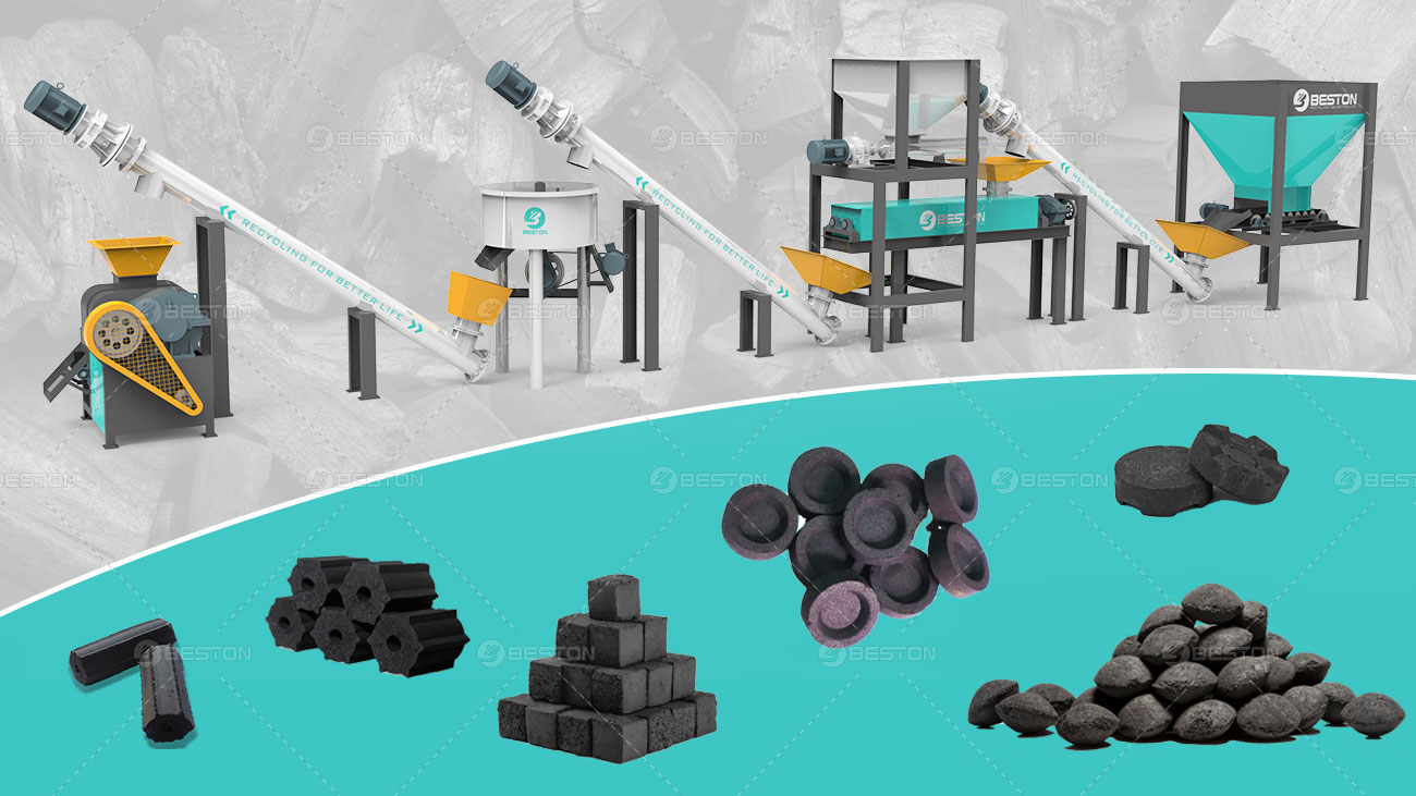 Charcoal-Briquettes-Forming-Machine-Reshapes-Biomass-Charcoal